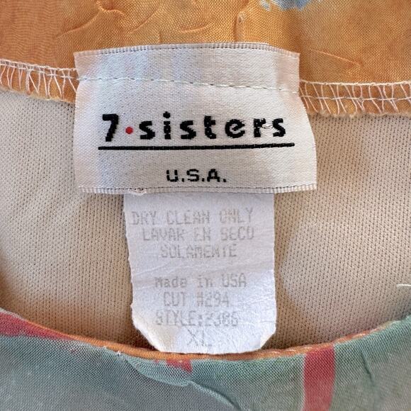 Vintage ‘90s 7 Sisters U.S.A. Southwest Print Side Tie Short Sleeve Blouse - Picture 6 of 6